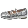Zapatos Mary Jane de Moda Cuadrados con Lazo Estilo Ballet Francés Nuevos para Mujer 2026 Planos de Suela Suave Calzado de una Sola Pieza