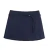 Moda Femenina Transfronteriza AliExpress 2026 Estilo Europeo y Americano Casual Ajustado Cintura Alta Pantalones Falda con Cordón F611836