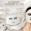 Mascarilla de Belleza con Terapia de Luz LED de Siete Colores Transfronteriza, Lámpara de Panel Grande de Silicona con Luz Roja, Dispositivo Multifuncional para el Cuidado de la Belleza en Casa