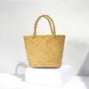 Bolsa de palha tecida à mão com laço, alça de mão mesmo estilo, cordão de pendurar para bolsa, bolsa de palha, bolsa tecida