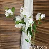 Flores de Casamento Brancas Simulação Flores de Casamento Arranjo de Cena Flores Artificiais Paisagismo Flores de Fileira no Chão Decoração Suave Arte Floral Arranjo de Flores Rosas