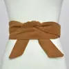 Cinto Larga de Veludo Feminino Decorativo Versátil Tecido de Lã Lã Estilo Coreano Inverno Alça de Laço Vedação de Cintura de Casaco Trench