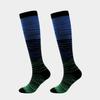 Calcetines transfronterizos calcetines de compresión a rayas degradadas multicolores para hombres y mujeres adecuados calcetines deportivos de pantorrilla de venta caliente europeos y americanos