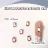 Pedras Strass Retangulares Octogonais Coloridas Piscantes de Base Plana Liga de Liga Dourada e Prateada Acessórios de Nail Art Dopamina Decoração 3D