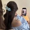 Pinza para el cabello de flor degradada rosa para mujer, clip de pico de pato para flequillo lateral, tiara dulce y linda, pinza para cabello suelto