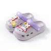 Zuecos de verano antideslizantes para interiores para niños y niñas, zapatos de playa para exteriores con diseño floral, sandalias para niños pequeños y mayores, venta al por mayor