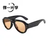 Nuevas gafas de sol retro aviador con bisagra europea y americana para mujer, gama alta, protección UV, protección solar
