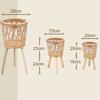 Soporte de Flores de Bambú Soporte de Flores de Madera Soporte de Flores de Pie para Sala de Estar Soporte de Flores para Plantas Verdes Balcón Maceta de Pie Soporte de Flores de Madera Maciza