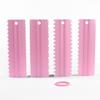 Dupla face disponível Cake Cream Plaster Long Scraper 4 peças Set Serrated Scraper Ferramentas de panificação doméstica