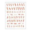 Redanco nuevos explosiones de red 3D patrón DIY pegatinas para decoración de uñas con adhesivo calcomanías para uñas al por mayor DH-631