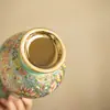 Adornos Cerámicos Hechos a Mano de Jingdezhen Estilo Chino Nuevo Jarrón Decorativo para Sala de Estar Adornos para Juego de Té Juego de Té Estilo Palacio Esmaltado