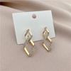Brincos de diamante de celebridades da Internet coreanas elegantes, novos brincos femininos de alta qualidade, estilo quente e fino, moda moderna