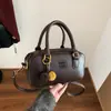 Bolsa Satchel Boston Retro de Luxo 2024 Bolsa Almofada Outono e Inverno Nova Moda Bolsa de Ombro Único Transversal Ins