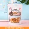 Bolsas de Galletas de Dibujos Animados para Fiestas de Cumpleaños, Bolsas de Empaque de Dulces de Copos de Nieve, Bolsas de Pie para Dulces y Snacks, Bolsas con Cierre de Cremallera