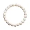 Pulseira de Bodhi de Jade Branco Natural de Círculo Único de Coco para Homens e Mulheres, Contas de Oração Budistas, Macia e Flexível
