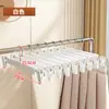 Cabide antiderrapante de duas posições para roupas, cabide de plástico sem costura para uso doméstico, suporte para pendurar roupas em quarto, armazenamento espesso