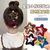 Pinza para el pelo de estrella de cinco puntas con flocado para niños, linda pinza para el pelo de osito para el lateral, nuevos accesorios para el pelo para niñas, pinza versátil para pelos sueltos