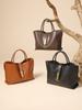 Bolsa Cross-border feminina nova camada superior vegetal curtido couro de vaca bolsa tote nicho moda viajante bolsa feminina bolsa crossbody