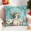 Amazon Temu Funda de Almohada Papá Noel Árbol de Navidad Alce Ambiente Festivo Cojín Decorativo Funda de Almohada Mayoreo