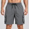 Pantalones cortos de trabajo para hombre estilo americano de cinco puntos, de tiro medio, corte holgado, transpirables, multibolsillos, casuales, deportivos, shorts de playa, transfronterizos de Amazon