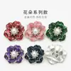 Botão de Metal Floral Vermelho de Camada Dupla 35mm Estilo Chinês Botão Tingido com Óleo para Casaco de Lã, Terno, Jaqueta, Casaco de Pele