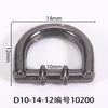 Diâmetro Interno 10mm Fivela em D Bobina Semicircular Pendente Prateado Fosco Escovado Sandálias de Couro Masculinas Sandálias de Couro Fivela Atacado Fivela