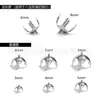 Zsen F136 Aleación de Titanio Fondo Redondo Soporte Vacío Alto Brillo Corte Rosa Swarovski Pendientes de Cuatro Garras Cabeza de Uña de Labio Soporte de Copa
