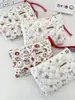 5425 bolsa de almacenamiento portátil de algodón acolchado floral acolchado, monedero suave, boca, sobre rojo, almacenamiento de cosméticos y artículos diversos