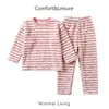 Conjunto de ropa de casa para niños y niñas, pijama infantil de otoño, ropa de casa de otoño e invierno para niñas, conjunto de pijama medio polar para bebé