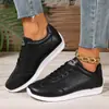 Zapatillas para mujer de talla grande, nueva colección primavera 2026, parte superior de cuero a la moda, estilo transfronterizo, zapatillas deportivas casuales blancas con cordones, para exportación
