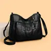 Bolsa Transversal Fashion de 2026, Grande Capacidade, Multi-compartimentos, Bolsa de Ombro Tote Casual para Viagem para Mães de Meia-idade e Idosas