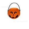 Calabaza Decorativa de Halloween Tarro Mini Trompeta 7cm Cubo de Calabaza Caja de Dulces de Halloween Forma de Calabaza