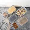Juego de Contenedores Herméticos para Alimentos - Plástico Transparente Libre de BPA, Recipientes para Organización de Cocina y Despensa con Tapas Duraderas para Cereales, Alimentos Secos, Harina y Azúcar - Juego con Etiquetas, Marcador y Cuchara