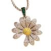 Collar Colgante Cadena Flor de Diamante Moda Nicho Estilo Ins Cadena Clavicular Versátil Joyería de Gama Alta Venta al por Mayor para Mujeres