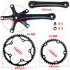 Carro de estrada furo quadrado prato de dente de pedivela bicicleta dobrável placa de alumínio placa de aço 39t50T plato único e duplo modificado 165mm.