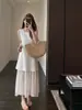 Elegante y Romántico Vestido Largo sin Mangas Adelgazante para la Costa, Vestido Largo de Vacaciones para Mujer, Nuevo Estilo Verano 2026 H050120