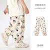 Calça Anti-mosquitos ZYZ Designer Infantil Preto Bolinhas Onduladas Grandes Bloomers para Meninos e Meninas Verão Calça Infantil Fina