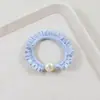 Goma para el pelo rizada con perlas de alta elasticidad que no daña el cabello, versátil para el uso diario, accesorio básico para el cabello para estudiantes