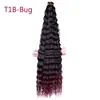 Aubes Cabello Sintético Paquete de Crochet para Cabello Onda Profunda Cabello a Granel 30 Pulgadas 120g Paquete de Cabello para Mujeres
