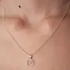 Metal Europeo y Americano Viento Vacaciones en la Playa Ola Moda Personalidad Colgante para Pie Alto Temperamento Ola Collar para Pie