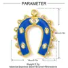 Ojo de la Suerte Herradura DIY Colgante de Acero Inoxidable Femenino Piña Estrella Luna Collar Joyería de Acero de Titanio Colgante