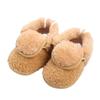 Zapatos de bebé recién nacido suela suave antideslizante zapatos de algodón para bebé otoño e invierno 3-6 meses sin talón que se cae forrado de vellón 0-1 años