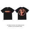 Vlone saludo manga corta V grande dragón chino limitado Fujiwara Hao Guanxi Wang Yibo con suelto pareja hombres