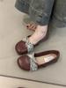 Bailarinas Redondas de Suela Blanda Estilo Francés para Mujer 2025 Primavera y Otoño Nuevos Zapatos Planos Mary Jane Mocasines Versátiles para la Noche
