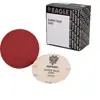 Papel de lija redondo autoadhesivo con respaldo de flock, óxido de aluminio rojo abrasivo seco marca Double Eagle japonés para uso automotriz, carpintería e instrumentos musicales, 456 pulgadas