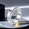 Anillo de Acero Inoxidable Europeo y Americano Transfronterizo para Hombre Giratorio Diamante Giratorio para Mujer Descompresión No se Desvanece Anillo de Acero de Titanio Frío