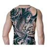 Tatuaje Temporal de Hierbas para Mitad de Espalda Pegatina Dragón Geisha Chhao Yun Pegatina de Tatuaje para Espalda Pegatina de Tatuaje Semi-Permanente de Jugo para Espalda