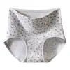 Pantaletas Florales Vintage para Mujer 10A Antibacterianas Entrepierna Extendida Pantaletas Florales Cintura Media-Alta Calzones para Mujer