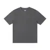 Comércio Exterior Transfronteiriço Masculino Manga Curta Verão Peso Pesado Gola Redonda Pulôver Solto Casual Versátil Cor Sólida Camiseta de Tricô