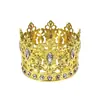 Porta lámpara de corona metálica incrustada de diamantes de lujo, base luminosa de corona vintage, decoración de escritorio, adorno de flor eterna, disponible en varios tamaños
